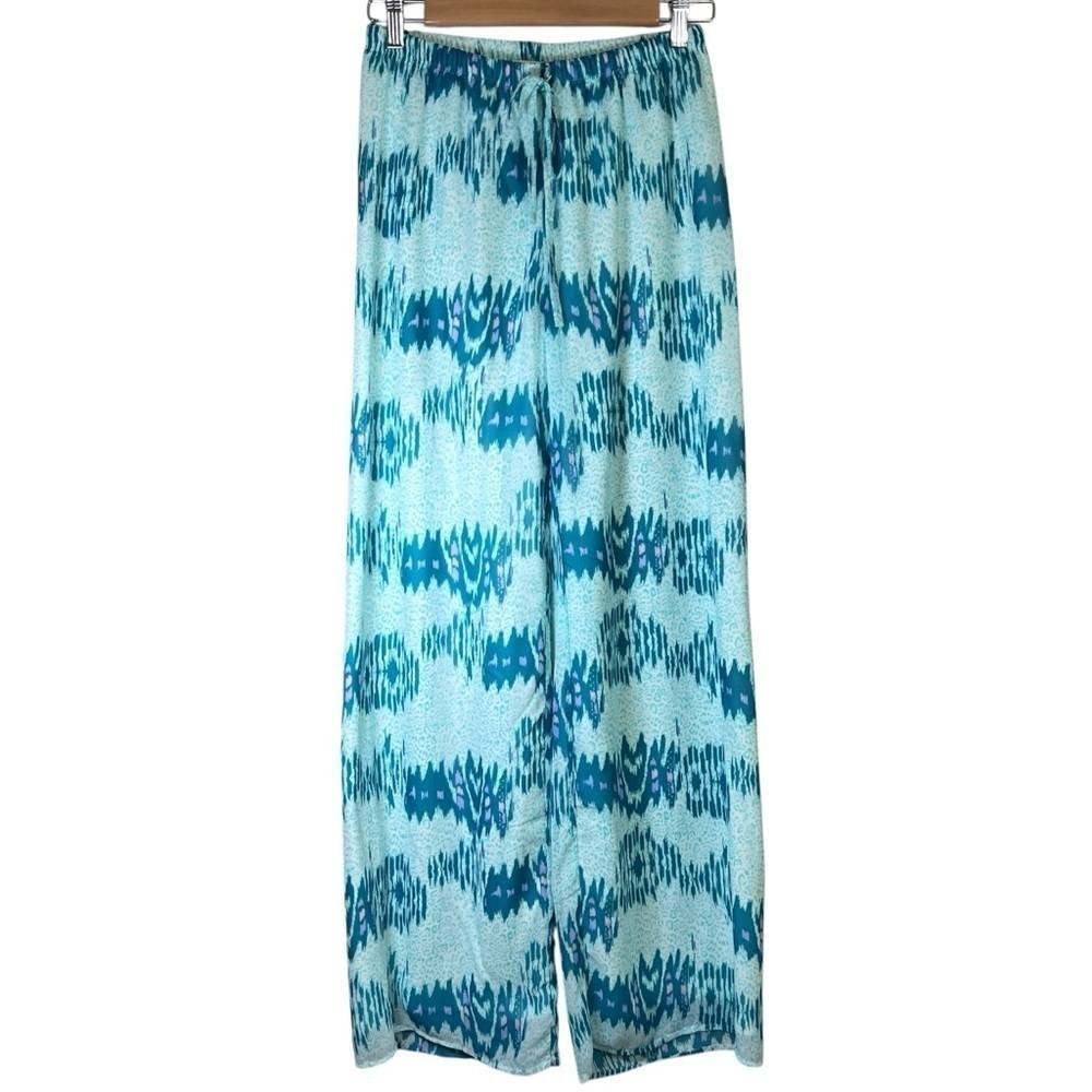 Badgley Mischka American Glamour Wide Leg Pull-on Slinky Drawstring Pants Small